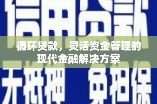 茄萣循环贷款，灵活资金管理的现代金融解决方案