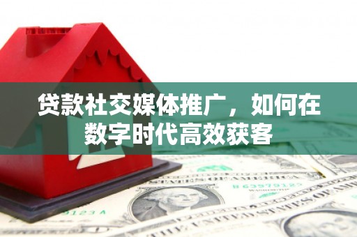茄萣贷款社交媒体推广，如何在数字时代高效获客