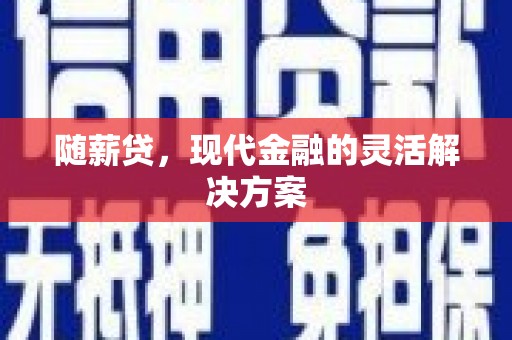茄萣随薪贷，现代金融的灵活解决方案