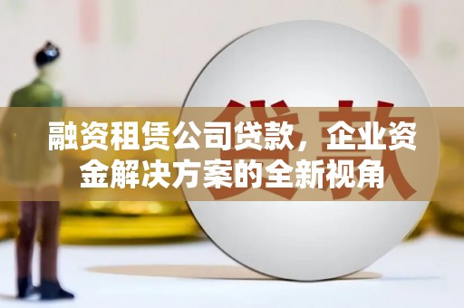茄萣融资租赁公司贷款，企业资金解决方案的全新视角
