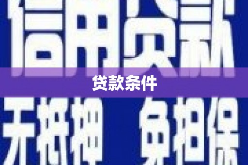 茄萣贷款条件
