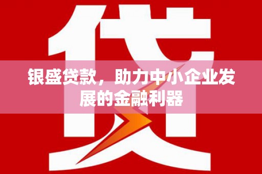 茄萣银盛贷款，助力中小企业发展的金融利器