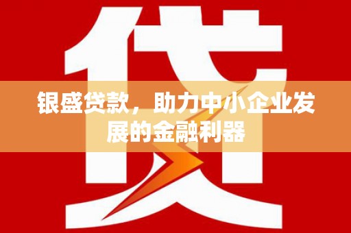 茄萣银盛贷款，助力中小企业发展的金融利器