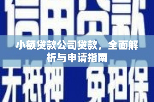 茄萣小额贷款公司贷款，全面解析与申请指南