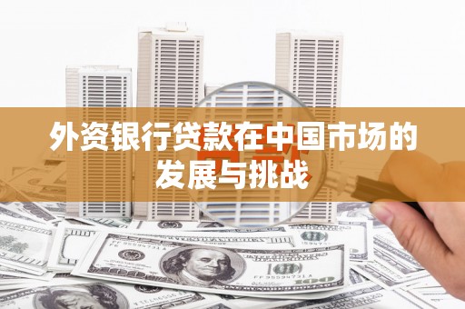 茄萣外资银行贷款在中国市场的发展与挑战