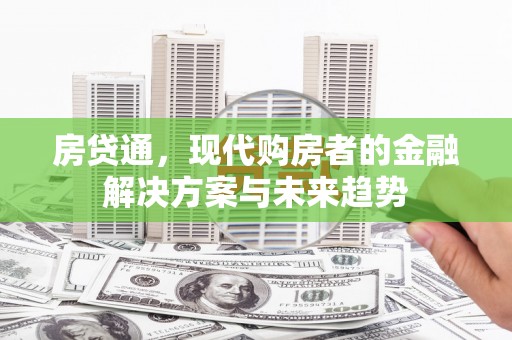 茄萣房贷通，现代购房者的金融解决方案与未来趋势