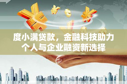 茄萣度小满贷款，金融科技助力个人与企业融资新选择