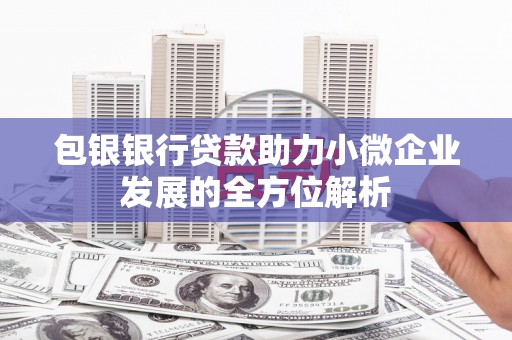 茄萣包银银行贷款助力小微企业发展的全方位解析