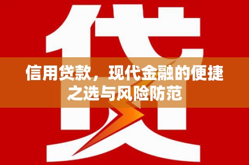 茄萣信用贷款，现代金融的便捷之选与风险防范