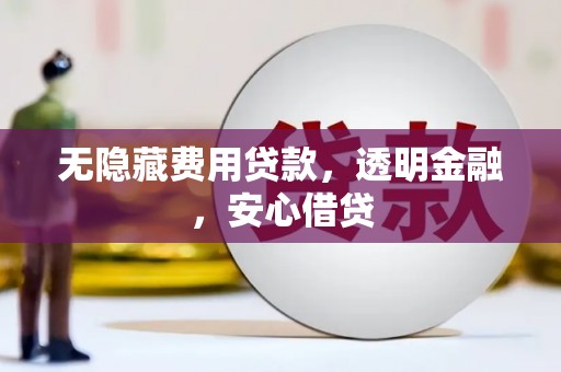 茄萣无隐藏费用贷款，透明金融，安心借贷