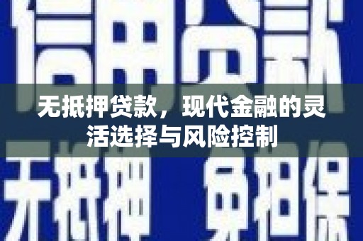 茄萣无抵押贷款，现代金融的灵活选择与风险控制