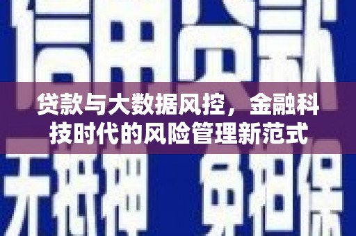 茄萣贷款与大数据风控，金融科技时代的风险管理新范式