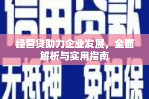 茄萣经营贷助力企业发展，全面解析与实用指南