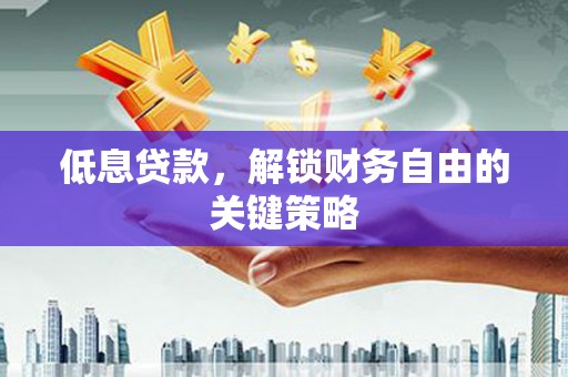 茄萣低息贷款，解锁财务自由的关键策略