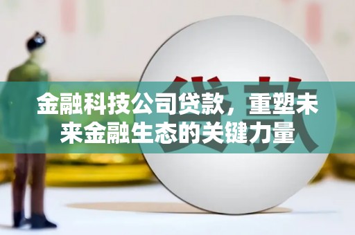 茄萣金融科技公司贷款，重塑未来金融生态的关键力量