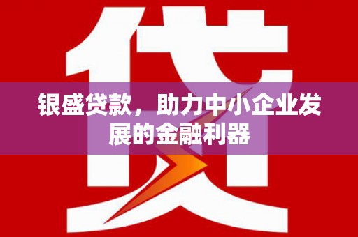 茄萣银盛贷款，助力中小企业发展的金融利器