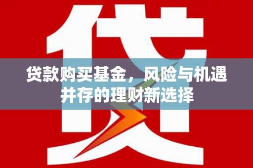茄萣贷款购买基金，风险与机遇并存的理财新选择