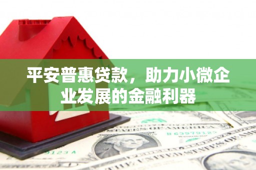 茄萣平安普惠贷款，助力小微企业发展的金融利器