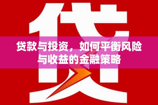 茄萣贷款与投资，如何平衡风险与收益的金融策略
